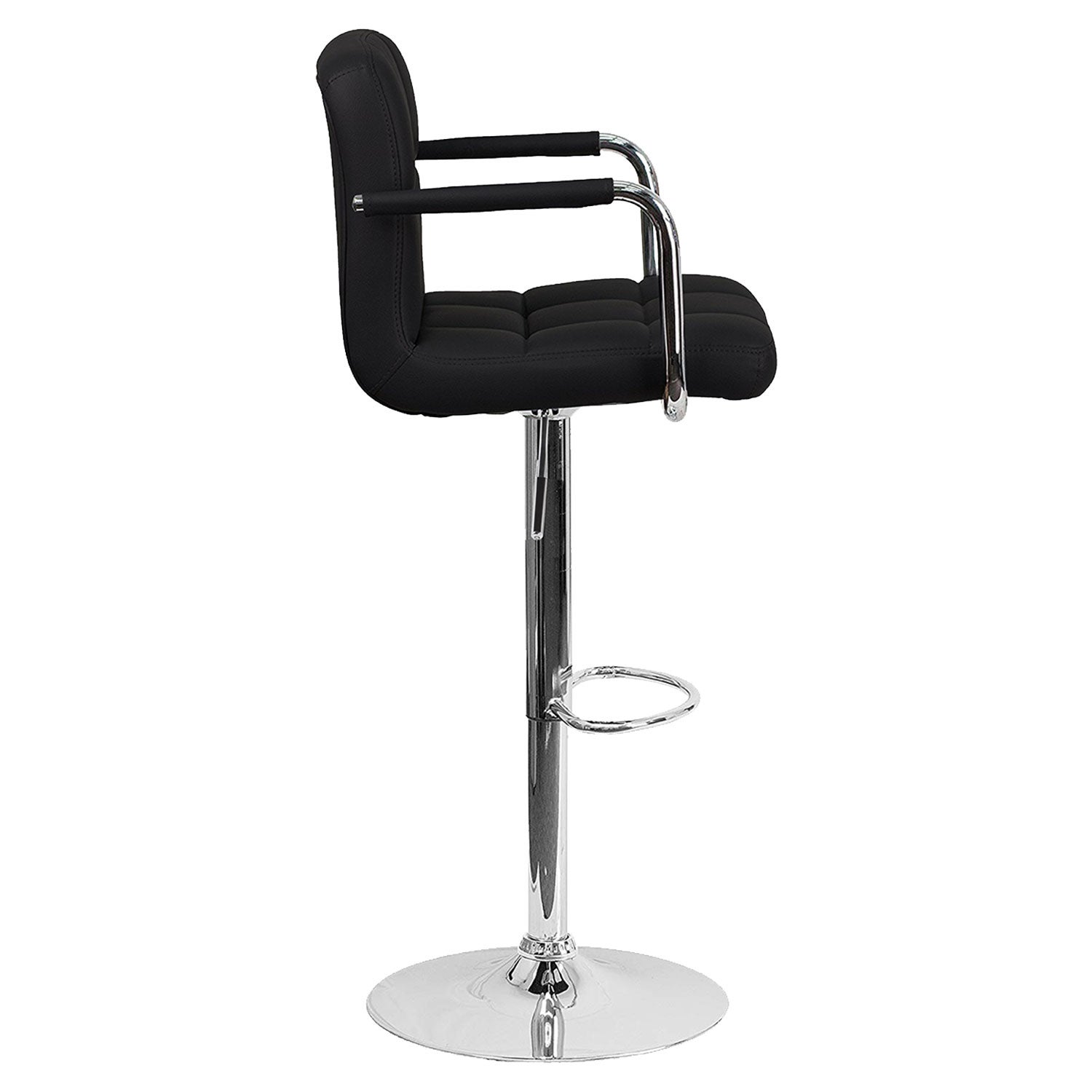 Lot de 2 tabourets de bar noir MIKE - 6