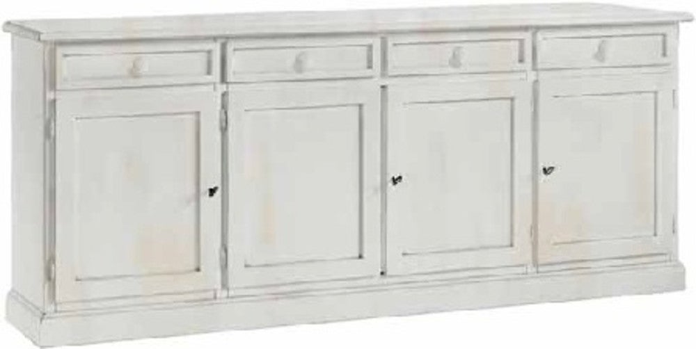 MOBILI 2G Madia Credenza Shabby chic in legno porte bianco
