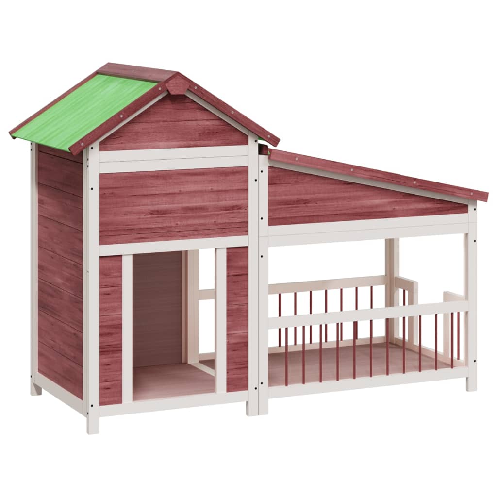 Maison Exclusive - Casota para cães 143x60,5x109 cm pinho maciço cor moca - 2