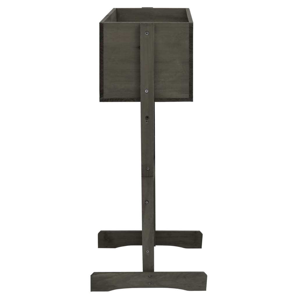 Maison Exclusive - Fioriera con Traliccio Grigia 45x30x74 cm in Massello di Abete - 8