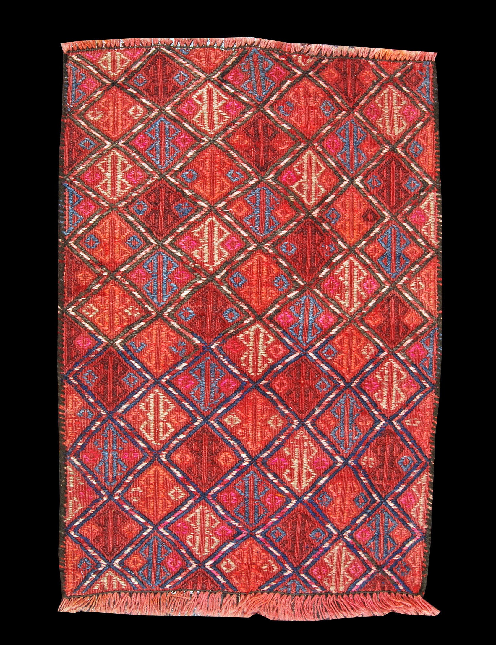 Oryginalny ręcznie tkany kilim/dywan z certyfikatem autentyczności 95x78cm GALLERIAFARAH1970
