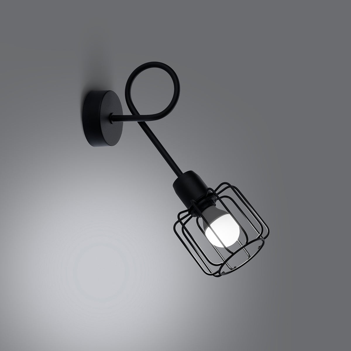 Kinkiet CELUBI 1S czarny LED 3000K - 15x28x30cm Sollux