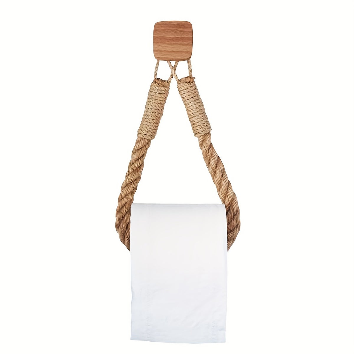Porte-serviettes En Corde Vintage Tiardey - Support Mural Pour Papier Toilette - Décoration Salle De Bain Rustique - Installation Facile