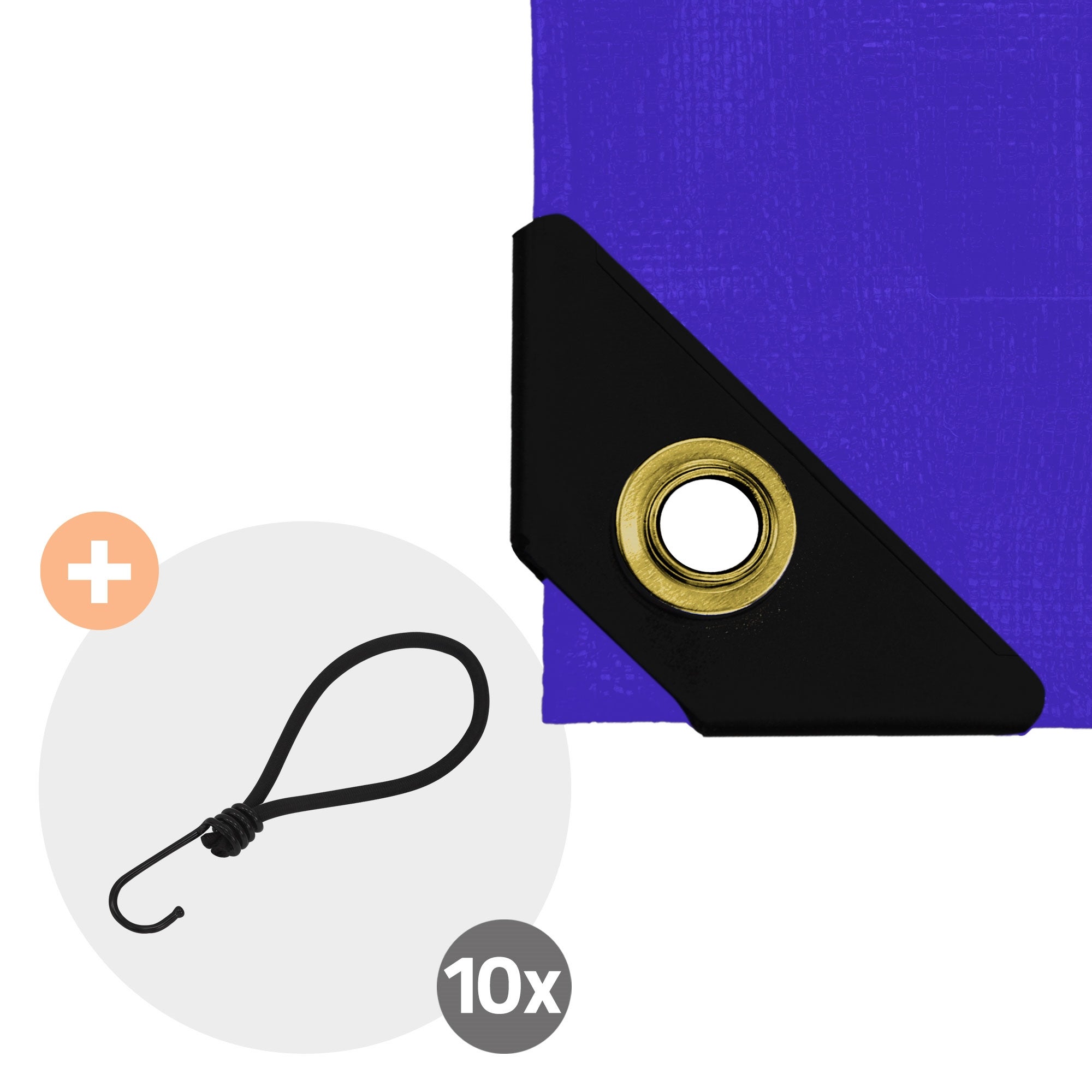 ECD Germany Bâche de Protection Premium avec Œillets 10 Crochets, 5x7m 35m², 650g/m², Bleu, Tissu PVC, Indéchirable, Imperméable, Housse Polyvalente, Idéale pour Bois, Camions, Meubles de Jardin