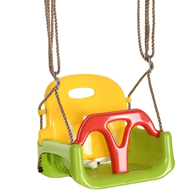 Baloiço para bebés com cordas ajustáveis Outsunny 42x33x180 cm verde