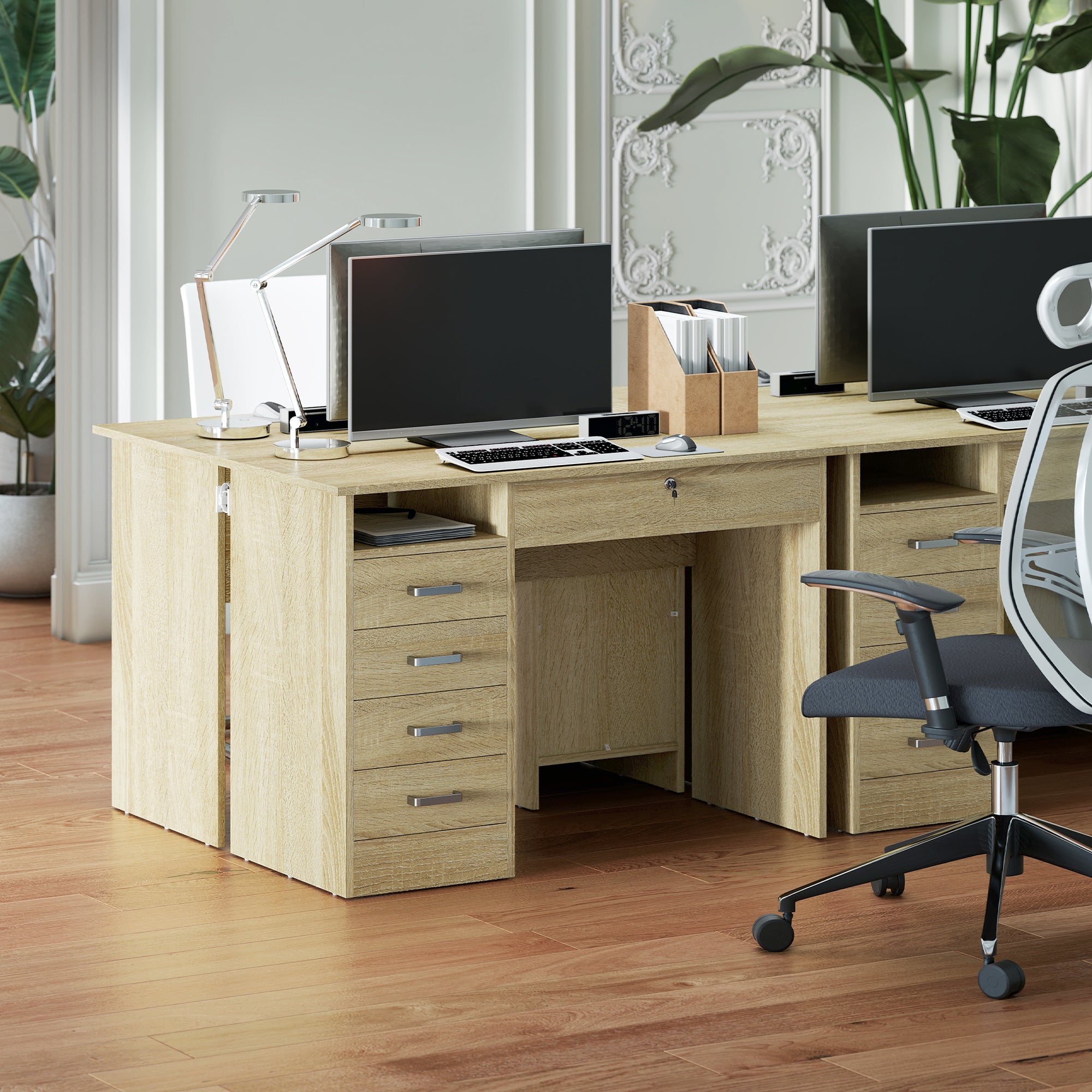 Bureau informatique panneau de particules HOMCOM - 7