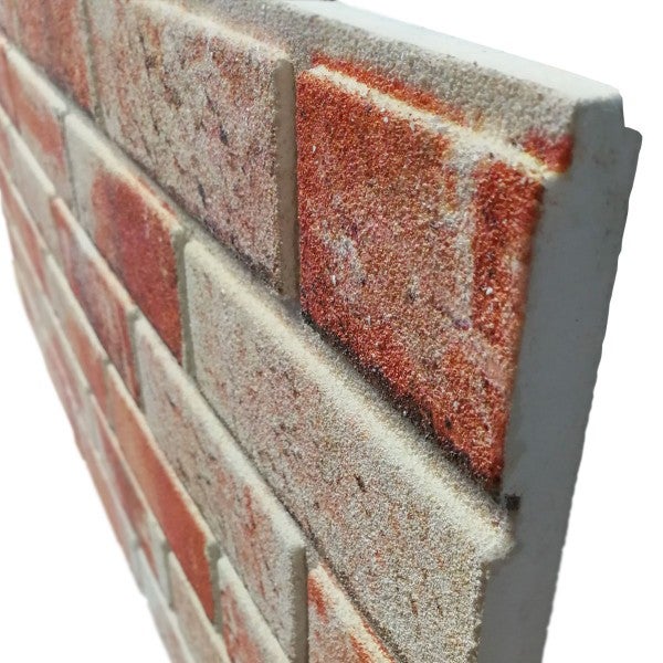 BRIQUE ROUGE Panneau Faux Brique En Résine EPS Format 100x50 Cm Epaisseur 2 Cm - 2