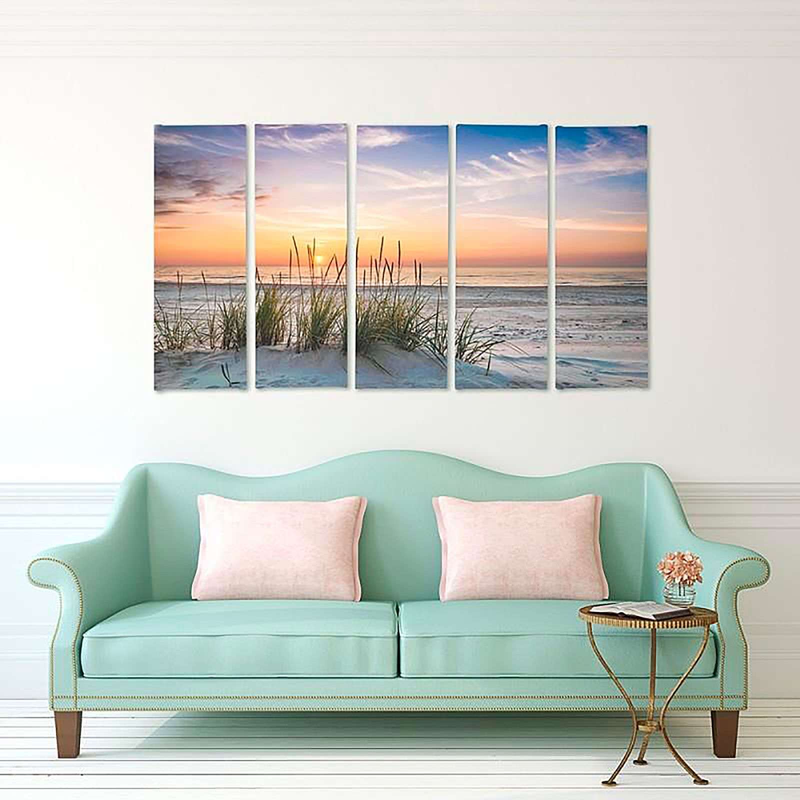 Tableau l'herbe sur la plage - 100 x 70 cm - 4