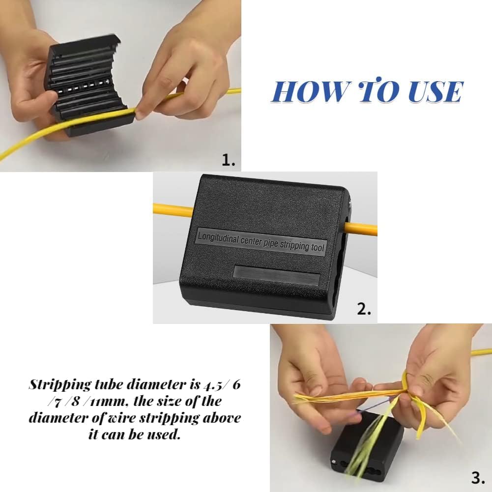 Tagliatubi da 4,5-11 mm, tagliatubi per fibra ottica allentata, spelatubi, strumento applicato alla spelatura longitudinale dei fasci di fibre - 2