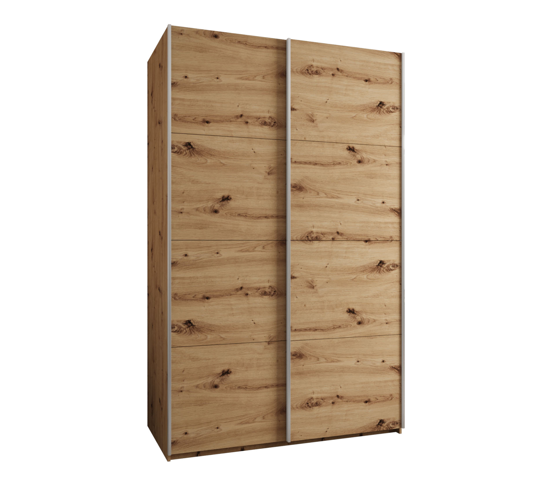 Szafa przesuwna wysoka Lux 1 150 x 64 x 245,5 cm artisan + artisan + u. srebrny - Abiks Meble