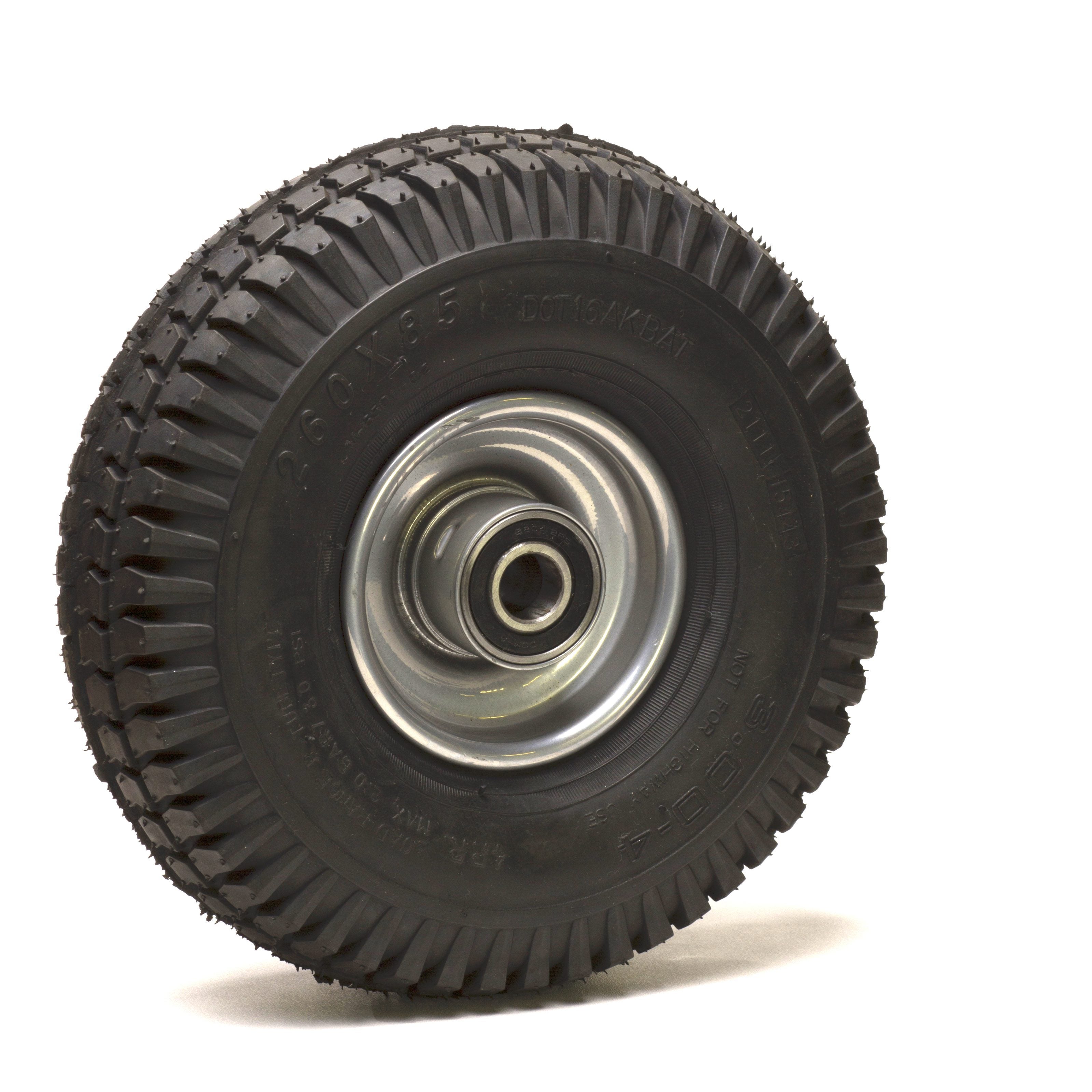 Lot De 2 Roues Increvables 260x85 (3.00-4) Alésage 25 Mm Roulement à Rouleaux – Super Résistantes Pour Diable & Chariot