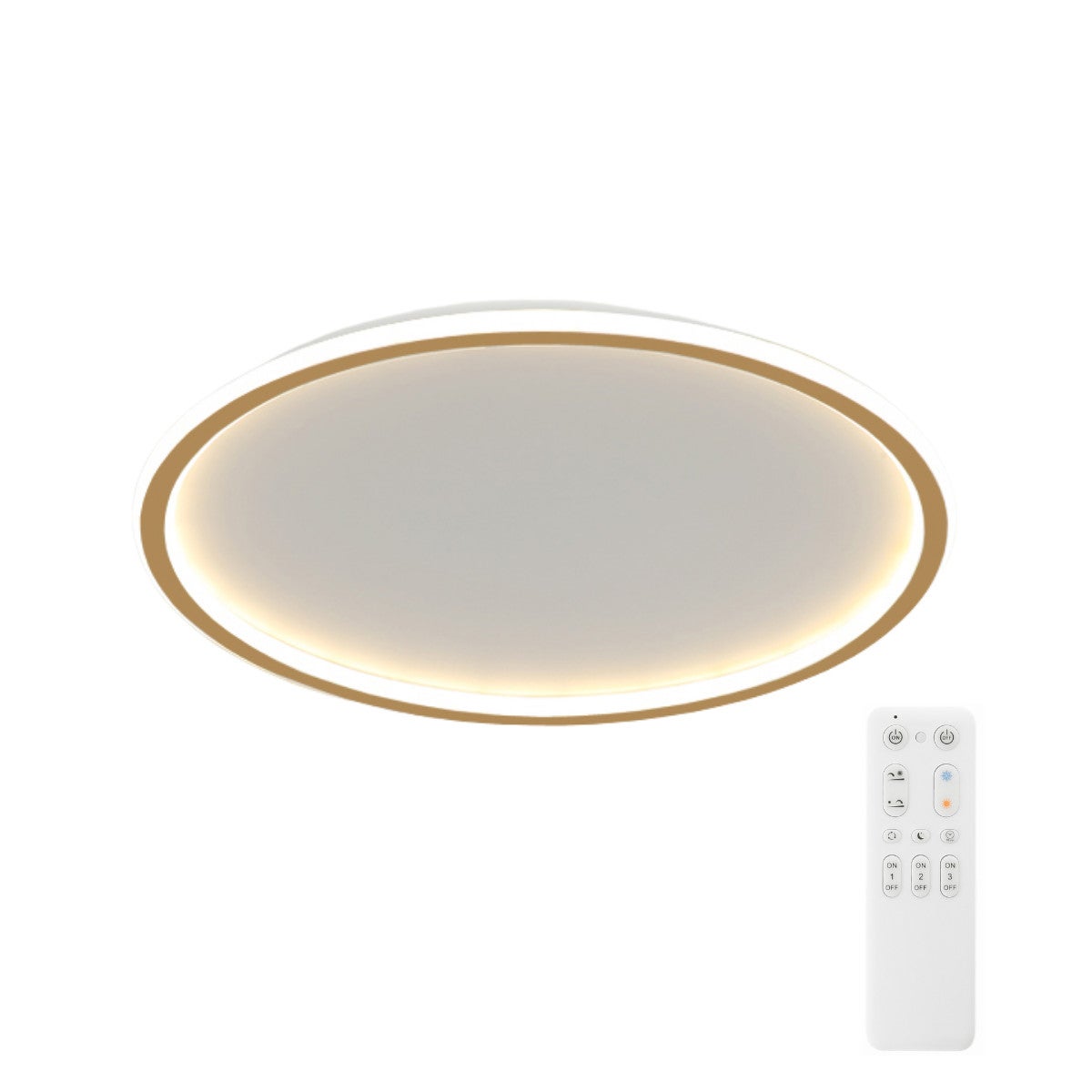Plafon Modern okrągły biało-złoty LED 36W 3000K-5000K 2880lm z pilotem wym: 4,5 x 50 cm IP20 metal Abigali
