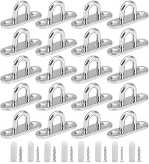 Ganci A S Per Tenda Da Campeggio 12 Pezzi - Kit Accessori Per Tenda Da Sole Per Camper, Roulotte E Barche, In Acciaio Inox E Plastica