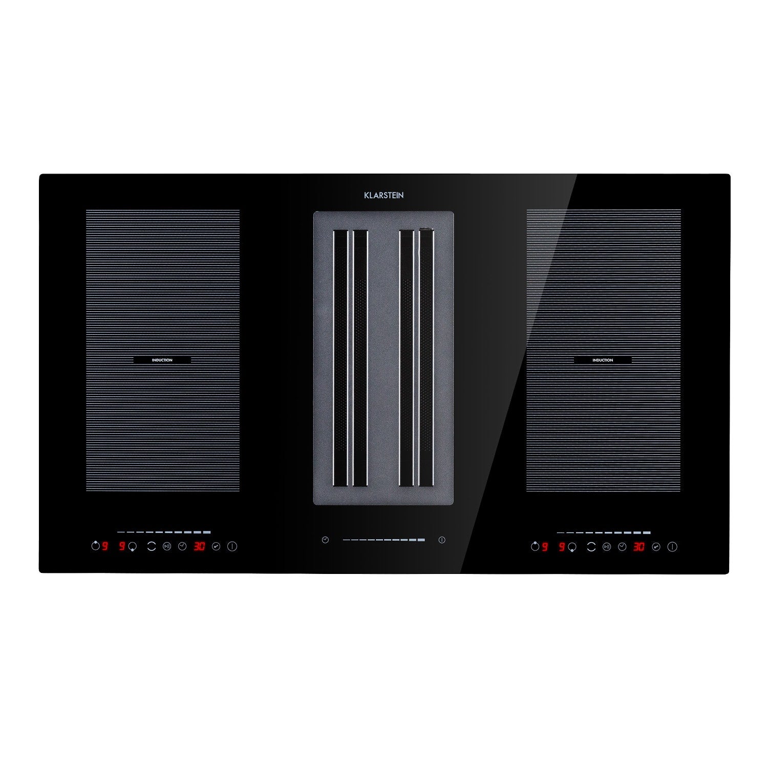 Klarstein Cocina De Inducción Full House 2.0 Down Air System + Campana Extractora 561 M³/H A+ Negro , Leroy Merlin