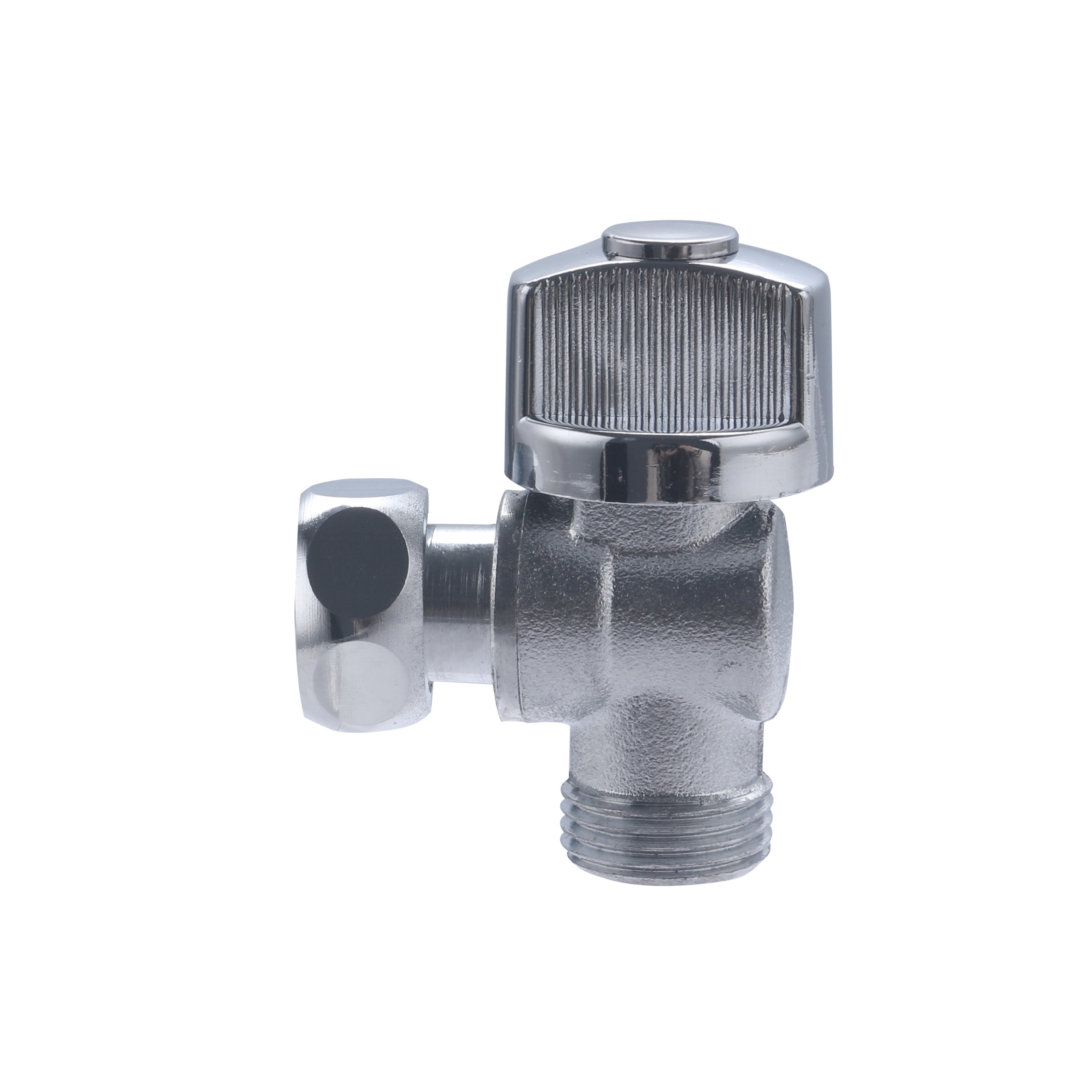 Robinet WC Quart de Tour Equerre Laiton Nickelé Mâle Femelle Ecrou Tournant 12x17 (3/8) NOYON & THIEBAULT - 2