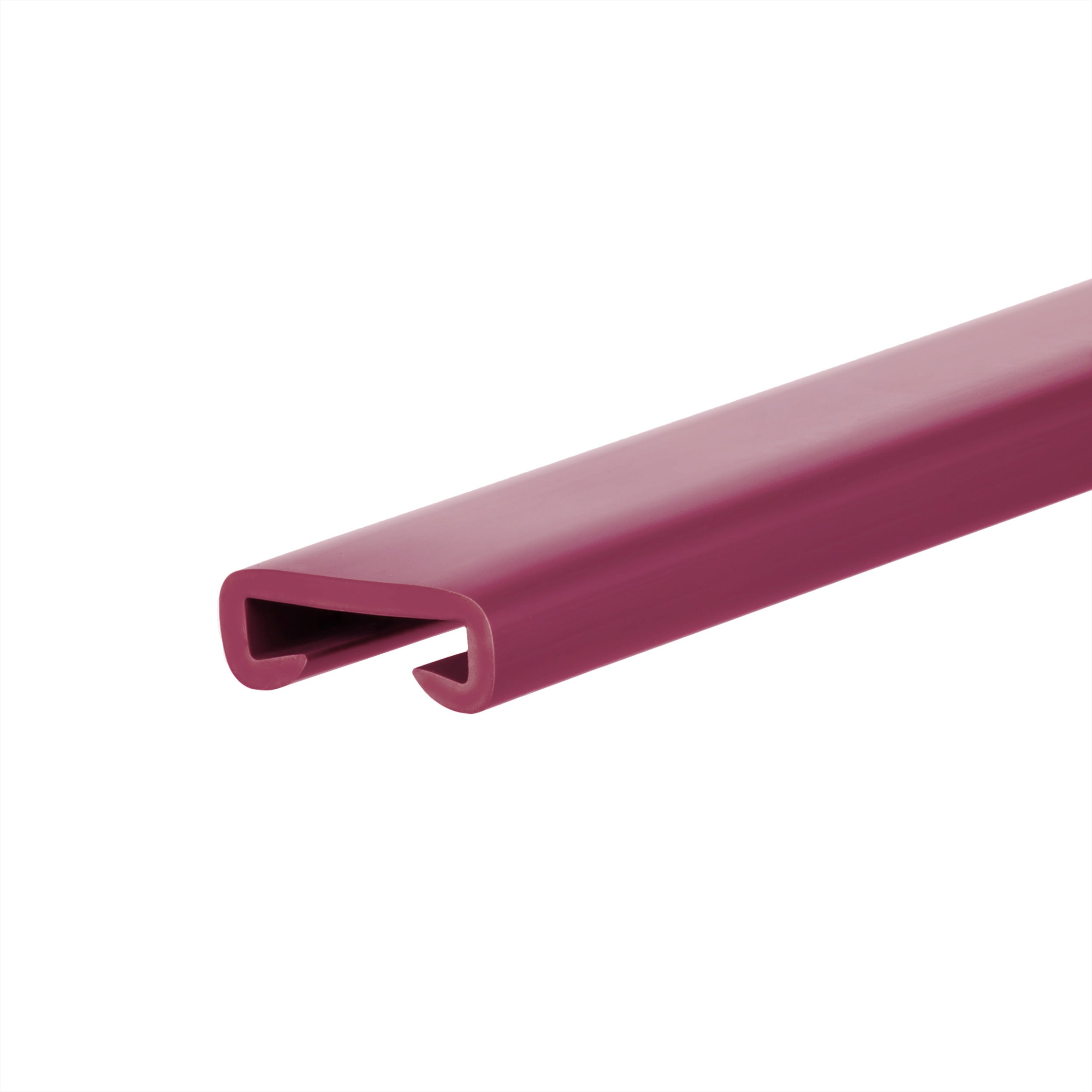 QUEST Profil poręczowy, poręczówka PCV LUX 40x8 mm, listwa poręczowa, okładzina poręczowa, bordowy, 1 m