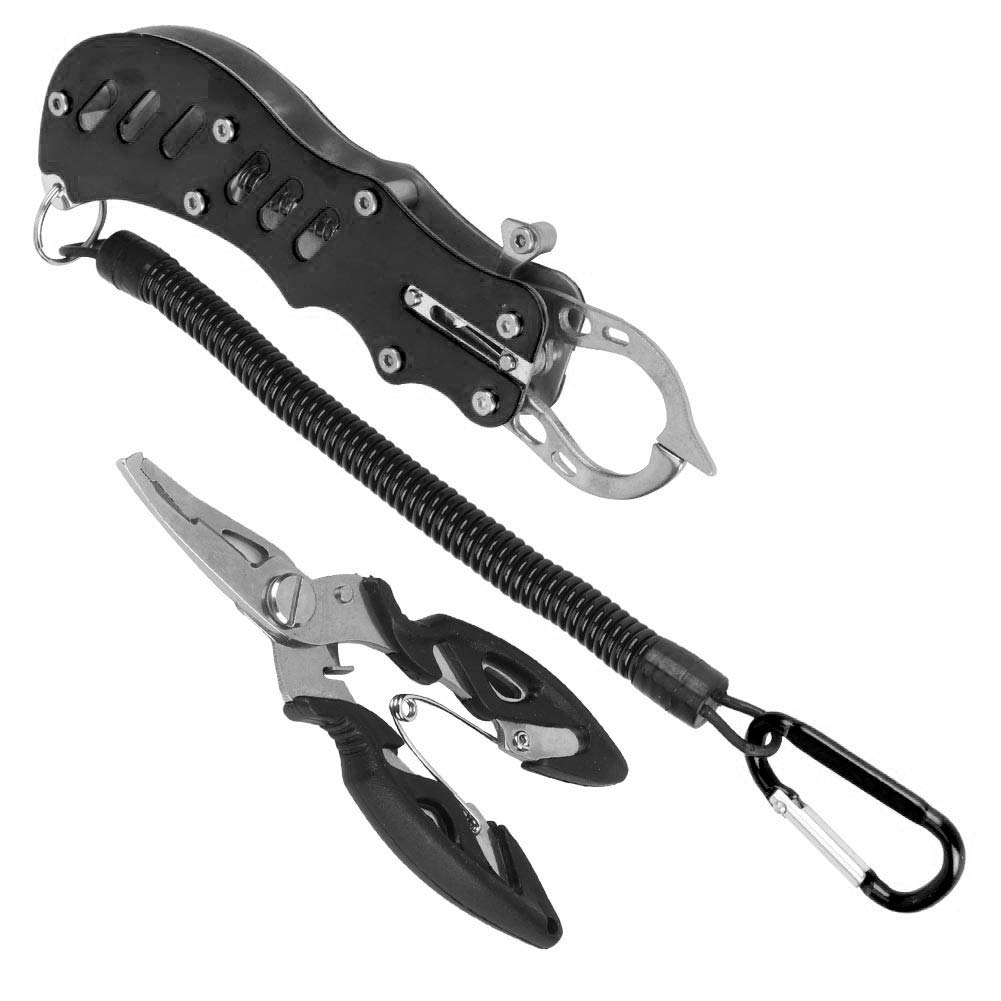 Outil Pêche Noir 055094 Pinces De Pêche Universelles 5 Pouces - Pour Anneaux Fendus, Nez Droit Et Coupe-ligne, Couleur Noire Outils Pêcheur TechTongda