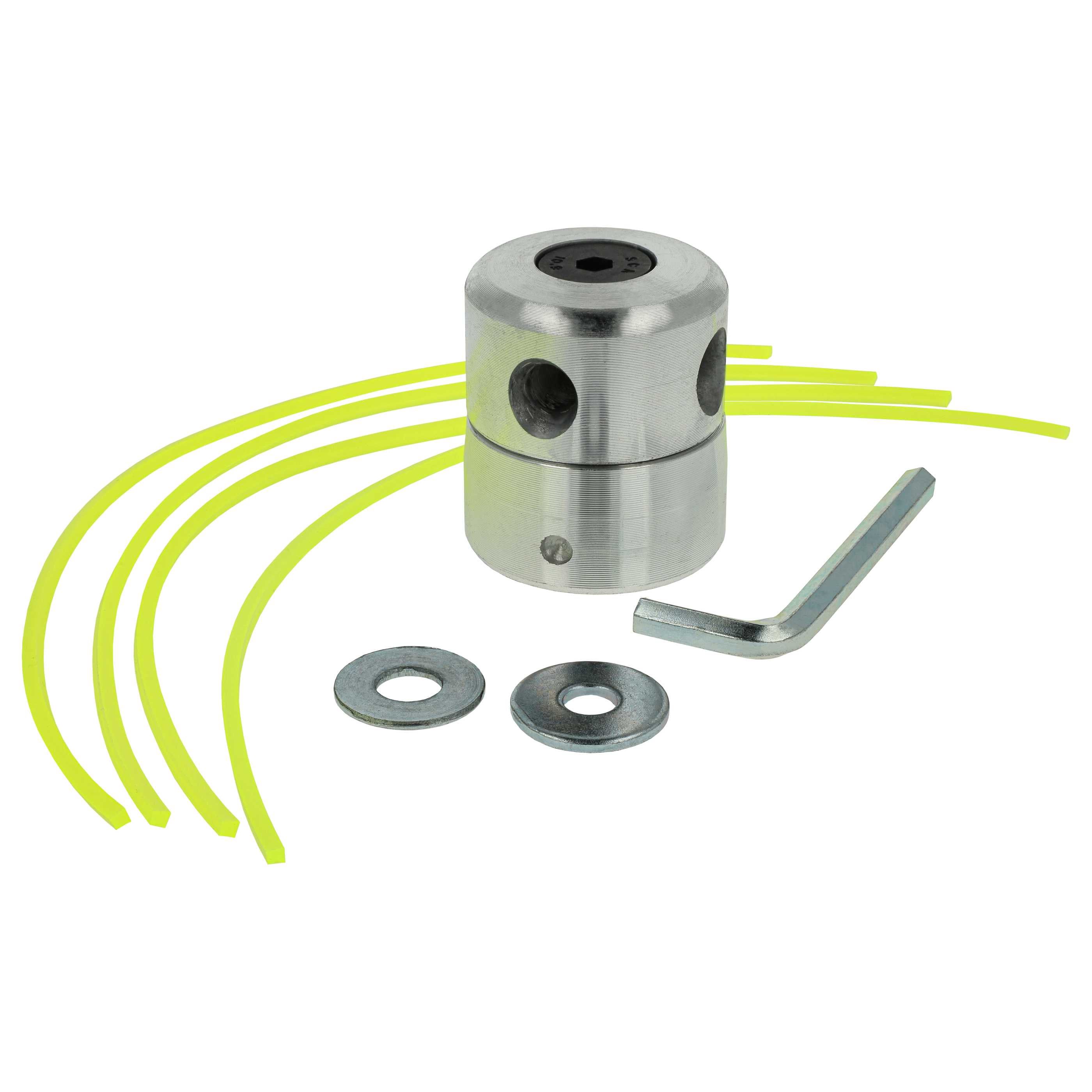 2 Têtes De Coupe-bordures En Aluminium Double Fil - Diam. 8/10 Mm - Neuf