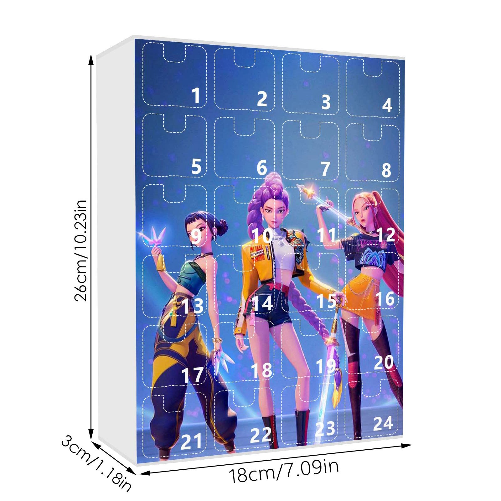 Calendrier De L'Avent 2025 Avec 24 Porte-clés Acrylique - Chasseurs, Style Anime, Cadeau Original - 10