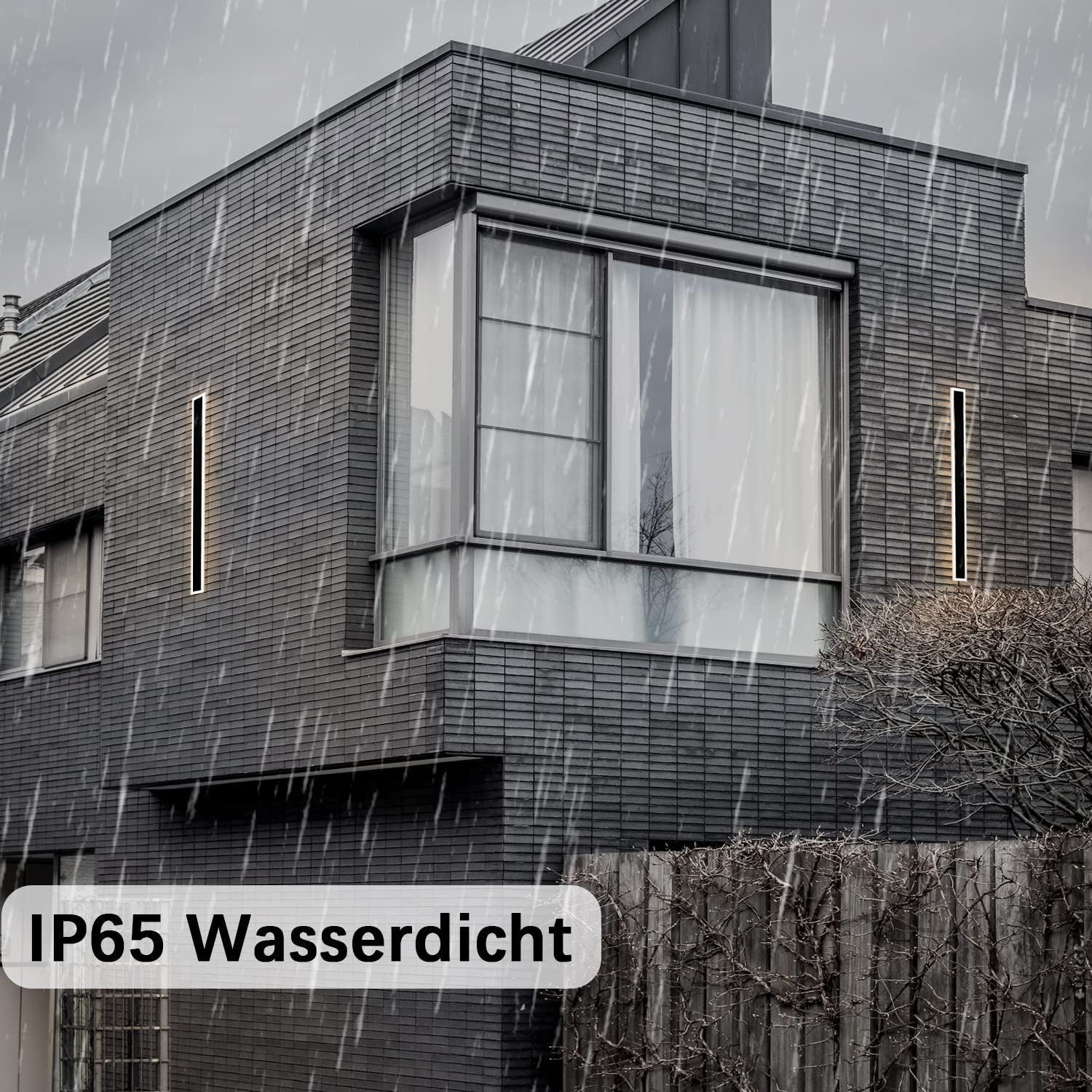 NETTLIFE Kinkiet LED Zewnętrzny kinkiet 100 cm Czarny kinkiet zewnętrzny Long Villa IP65 Modern 21 W - 2