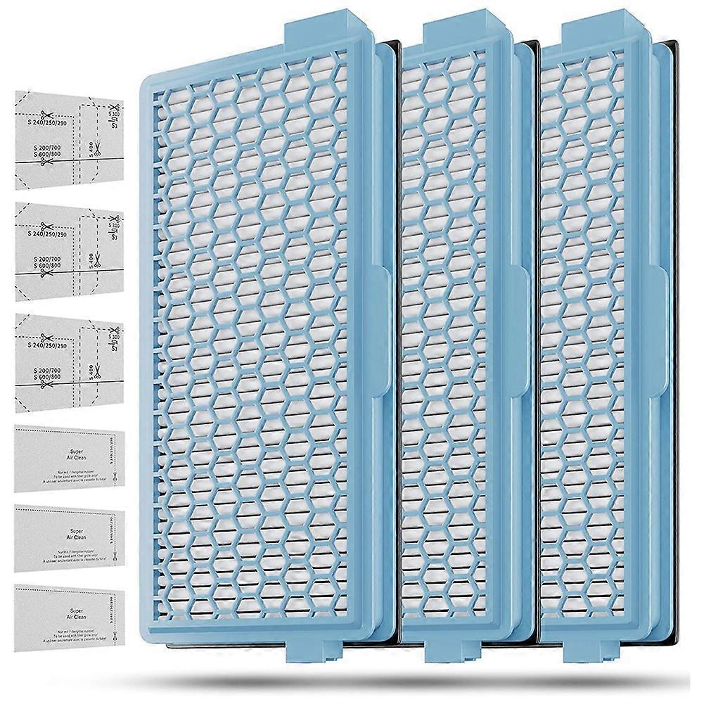 3 Jeux Filtres HEPA Aspirateur Miele - Compatible Compact C1 C2, Complete C2 C3, S4000 à S8000 + Brosse