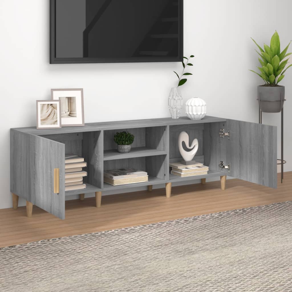 vidaXL Meuble TV Sonoma gris 150x30x50 cm Bois d'ingénierie - 3