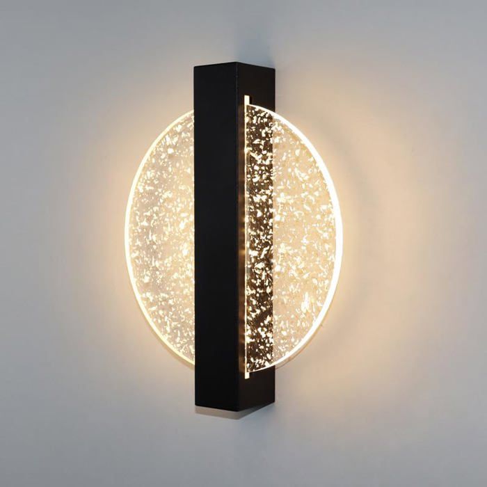 MantoLite Applique Murale LED 60cm 12W - Température Réglable 3000K/4500K/6000K Noir Brossé
