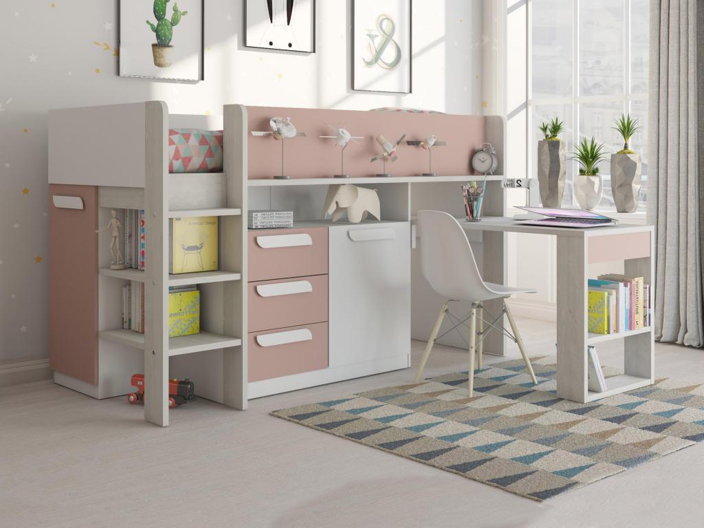 Meuble De Rangement Combiné Tout-en-un Argos - Couleur Rose Sympa