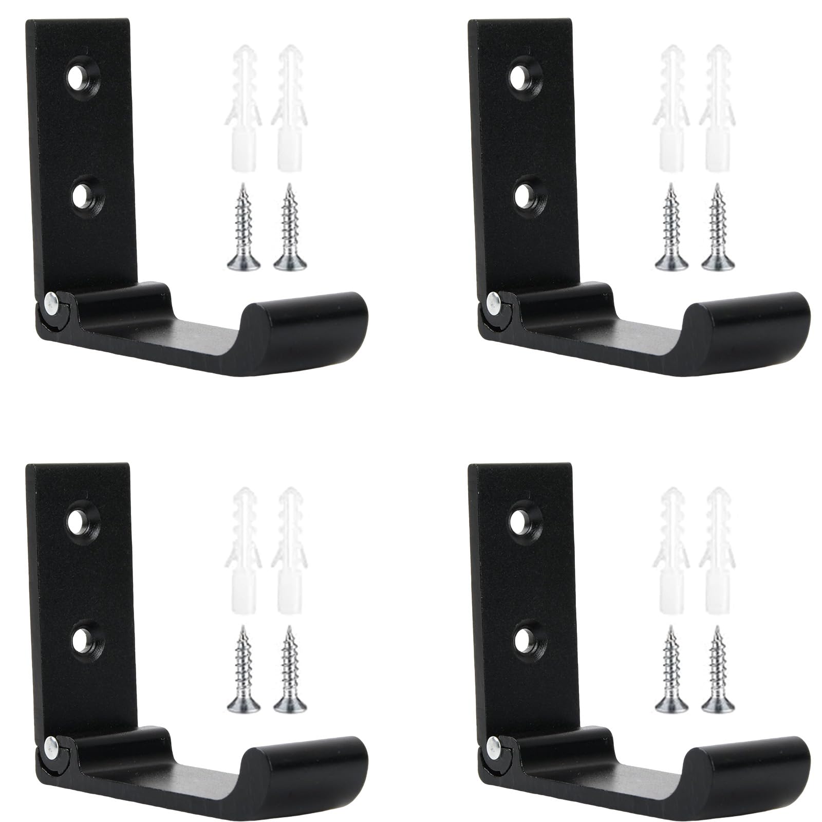 4 pièce - Argent - Crochets Muraux Pliables,Support mural pliable Le Bureau,Support De