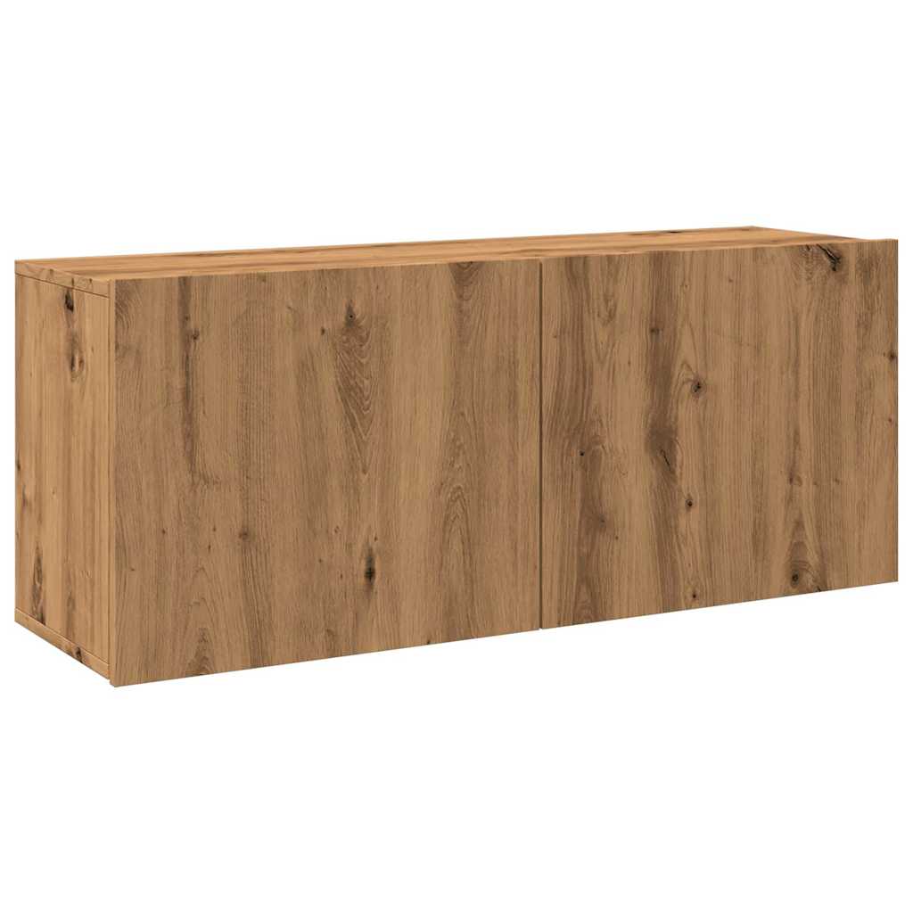 Mobile TV Rovere Artigianale 103,5x30x50 Cm Con 6 Ripiani – Design Moderno In Legno Multistrato