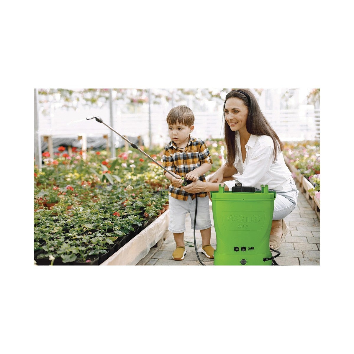 Pulverizador de jardín a batería 16L VITO 12V/8AH 6 bares de autonomía máxima 4h cargador incluido Pulverizador para tratamiento de plantas - 5