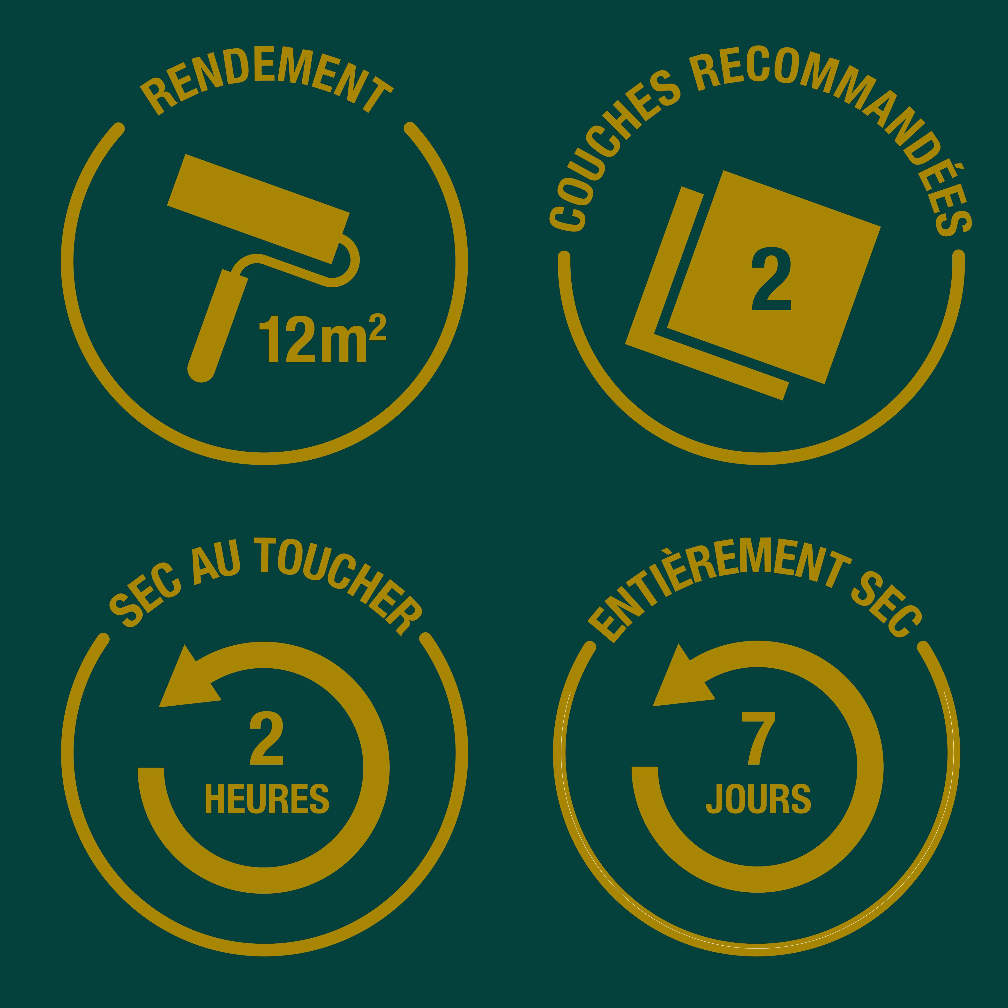 Rust-Oleum Peinture Jaune pour Murs de Cuisine, Mate - Moutarde 2,5 L - 3