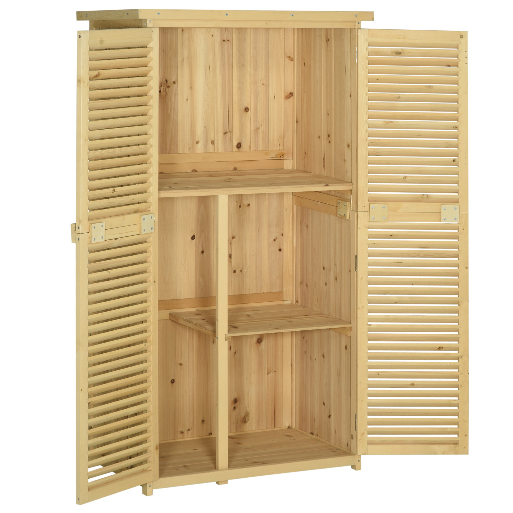 Dulap exterior din lemn, 87x46.5x160cm Outsunny | Aosom Romania