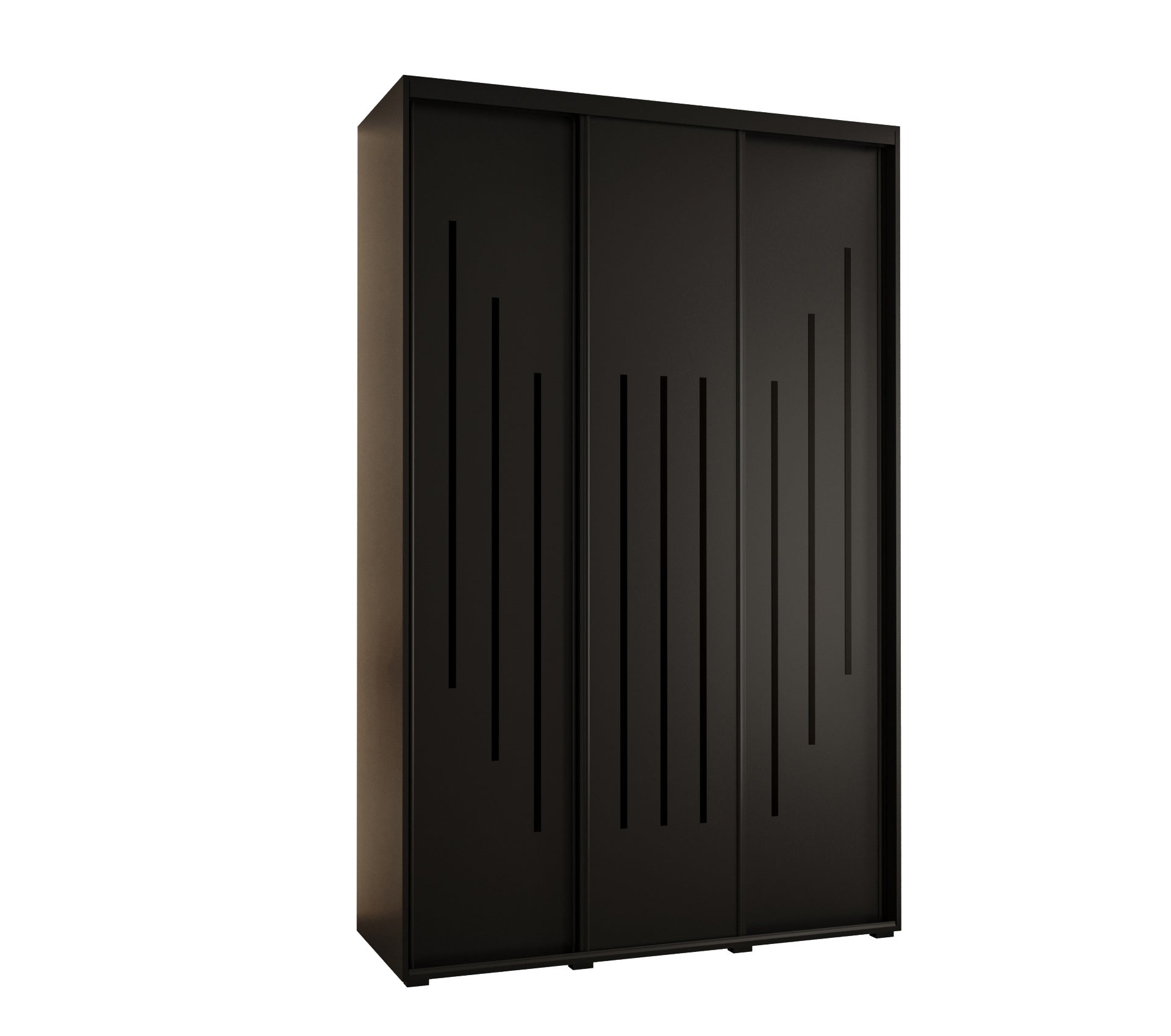 Szafa przesuwna wysoka Davos 8 150 x 45 x 235,2 cm czarny + czarny + u. czarny - Abiks Meble
