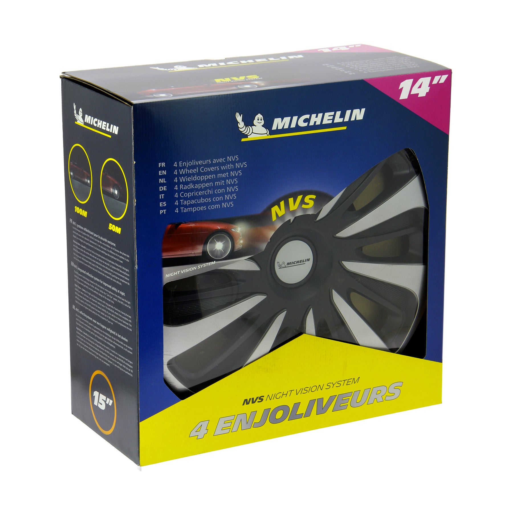 MICHELIN boîte 4 enjoliveurs 14''NVS 3D Black - 5