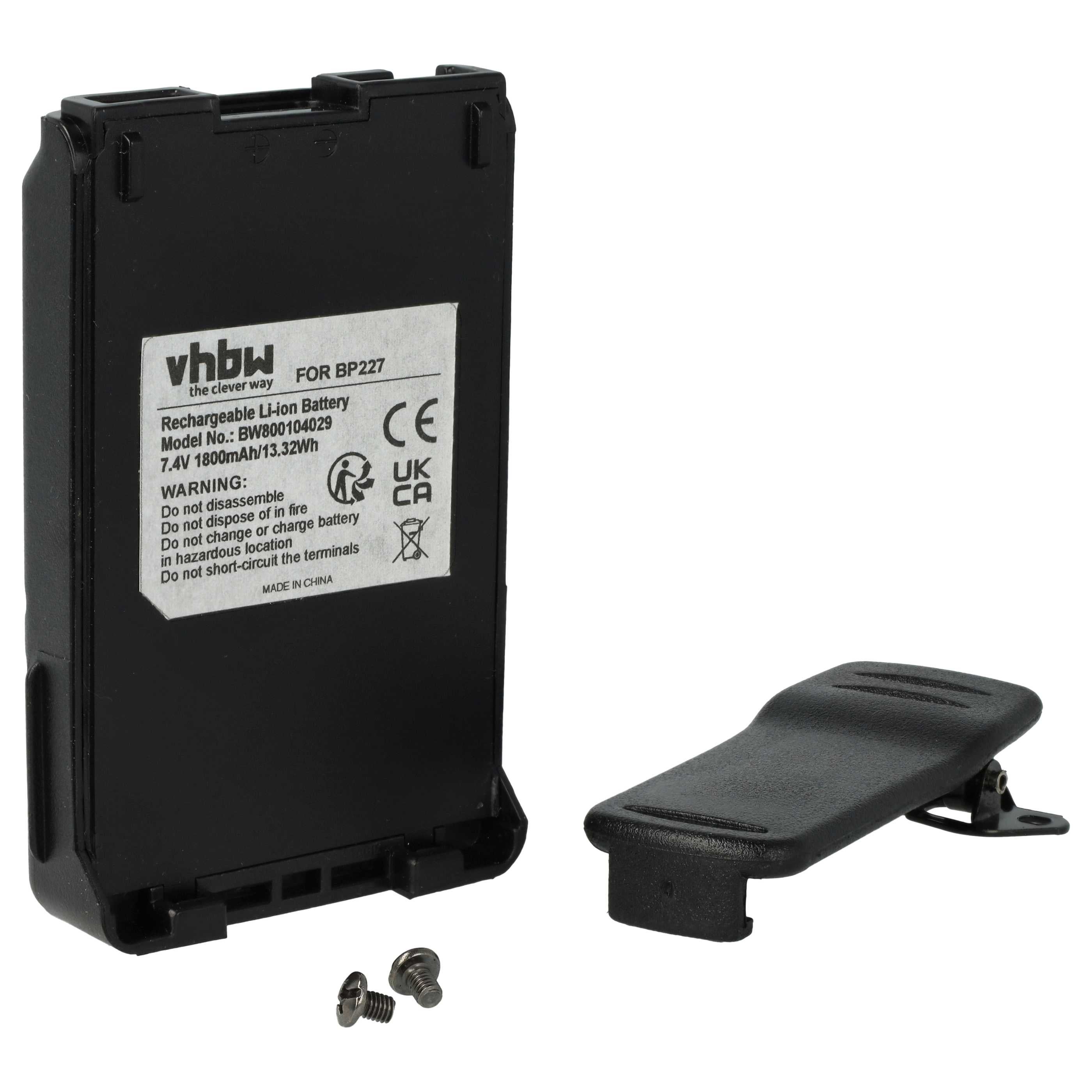 vhbw 1x Batterie compatible avec Icom IC-M21, IC-M2A, IC-M31, IC-M32 radio talkie-walkie