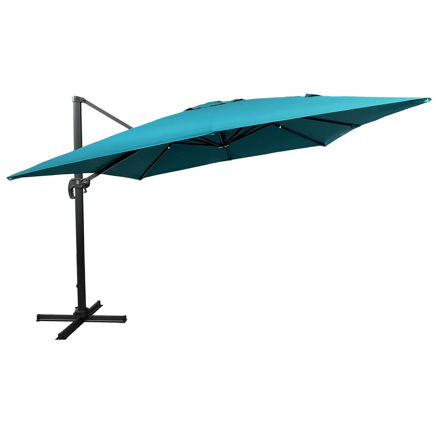 Parasol déporté MOLOKAI carré 3x3m bleu + housse - 3