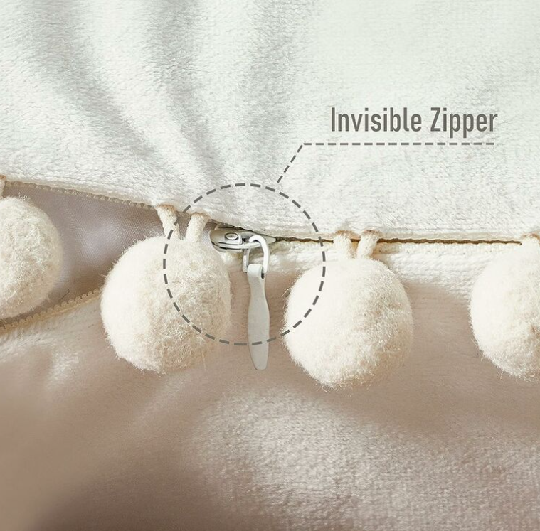 Housse Coussin 30x50 cm Blanc Moutarde Decoration Salon Maison Scandinave Lot de 2 Protege Oreiller Velours Doux Double Face Rectangulaire à Couleur U - 4