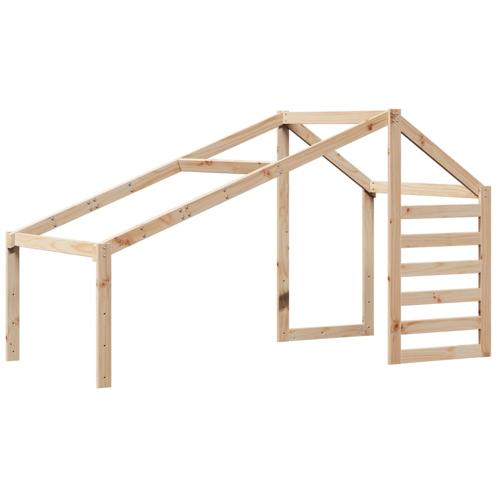 Lit haut avec toit 90x190 cm bois de pin massif - 8