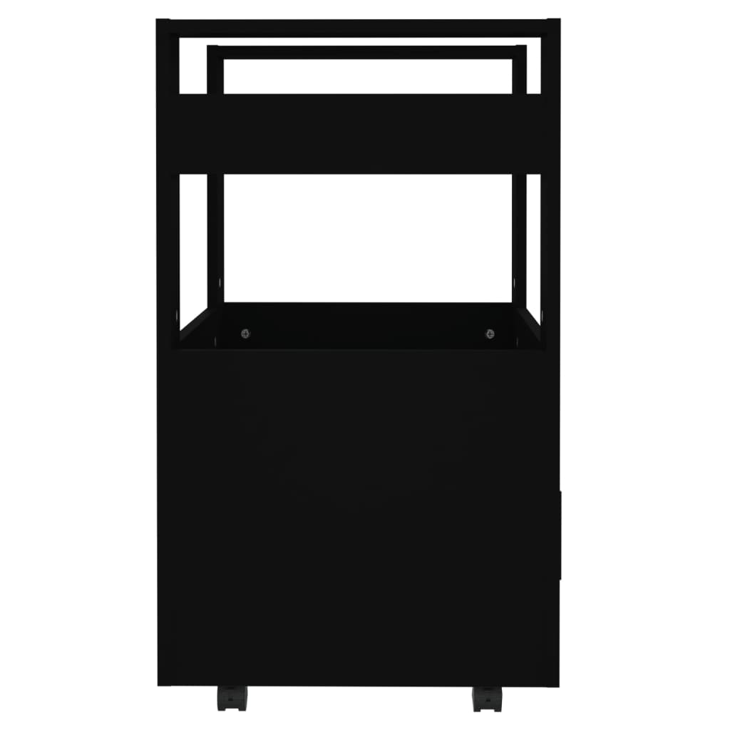 Carrello da cucina nero 60x45x80 cm in legno ingegnerizzato - 7