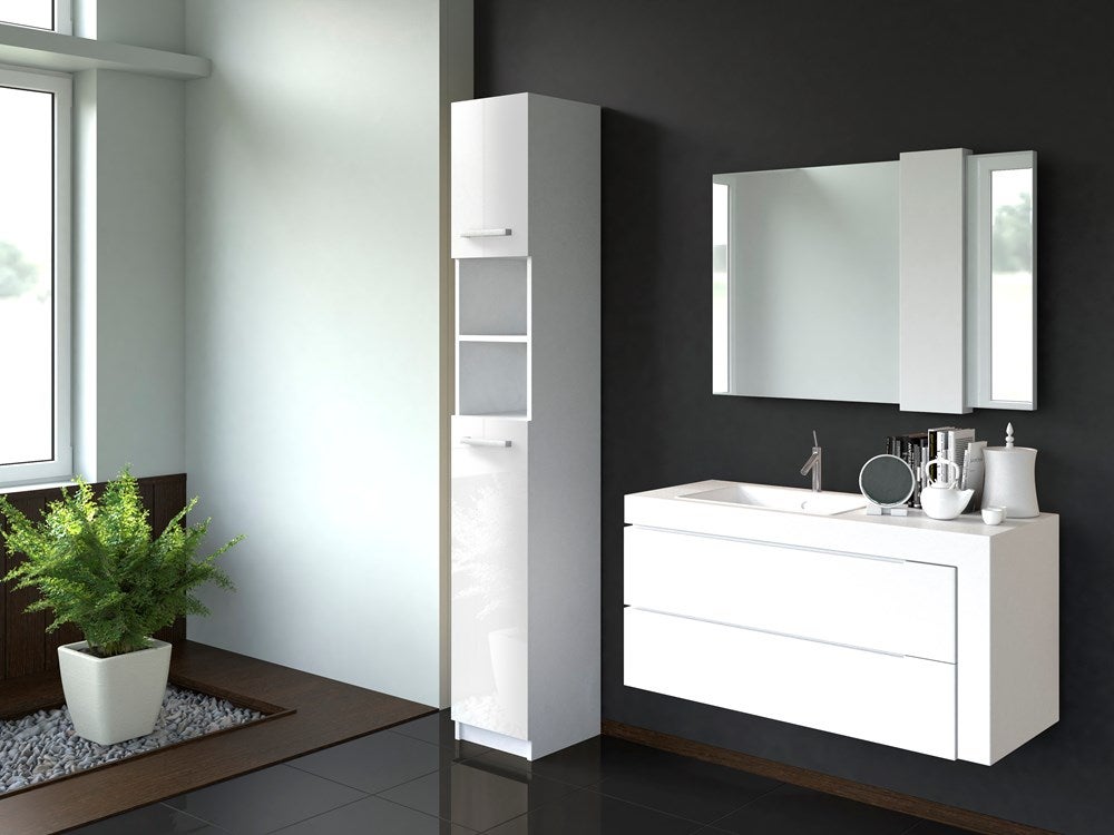 Topeshop MARBELA BIEL-POŁ bathroom storage cabinet White