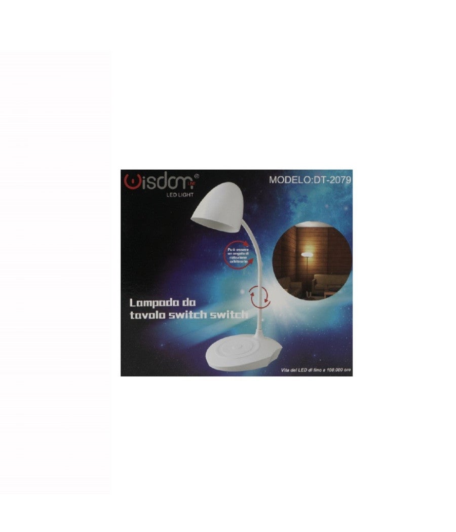 Trade Shop - Lampada Da Tavolo Scrivania Led Ricaricabile Usb Dimmerabile Moderno Dt-2079 - - 3