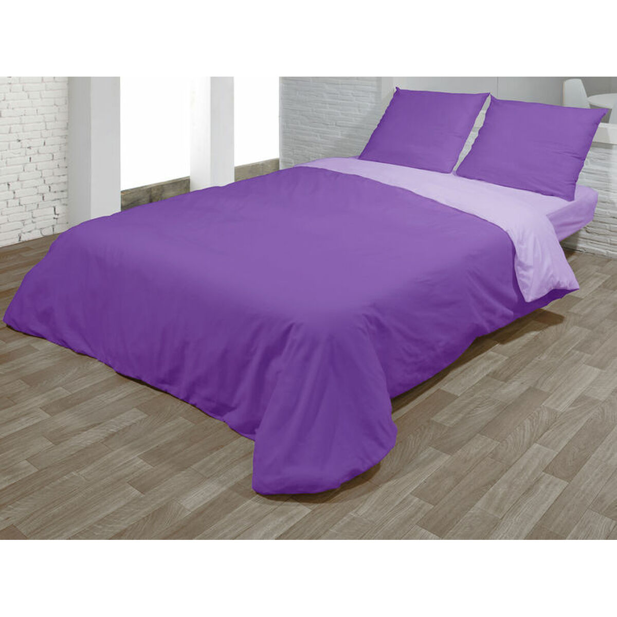 Juego de funda nórdica hosteline vegas malva cama de 150 3 piezas