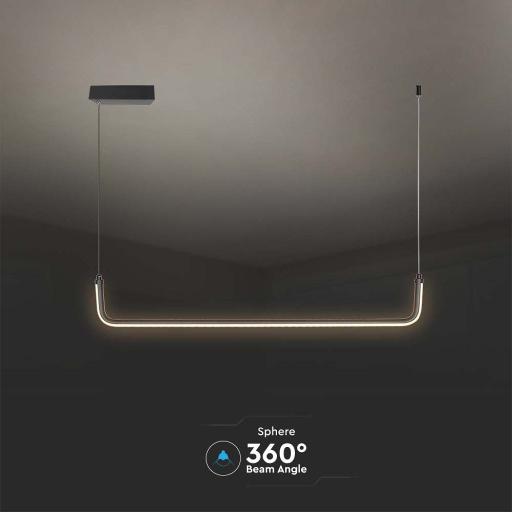 Lampa wisząca LED 24 W, dł. 905 mm, nowoczesny design, kolor czarny, 4000 K - 4
