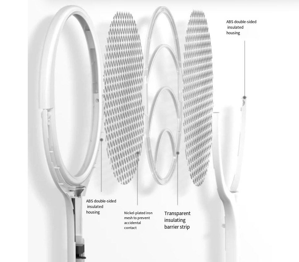 Tapette à moustiques électrique rotative rechargeable, six en un (rotative + base + murale + piège à moustiques + tige télescopique) - 7