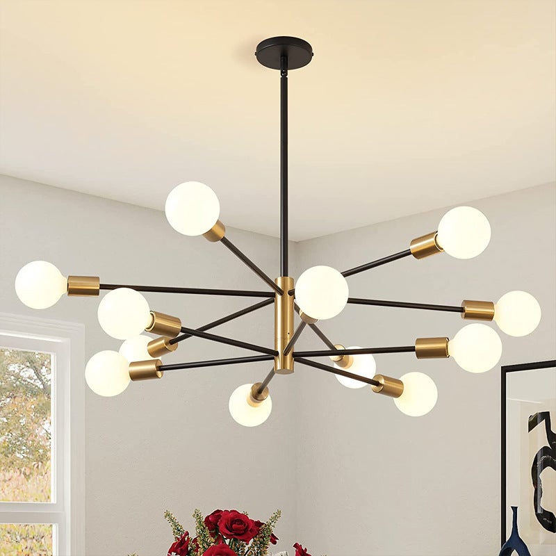 LAITON SPOUTNIK LUSTRE Superbe Grand Mi Siècle Statement Plafonnier Lampe EUR 338,63 - PicClick FR