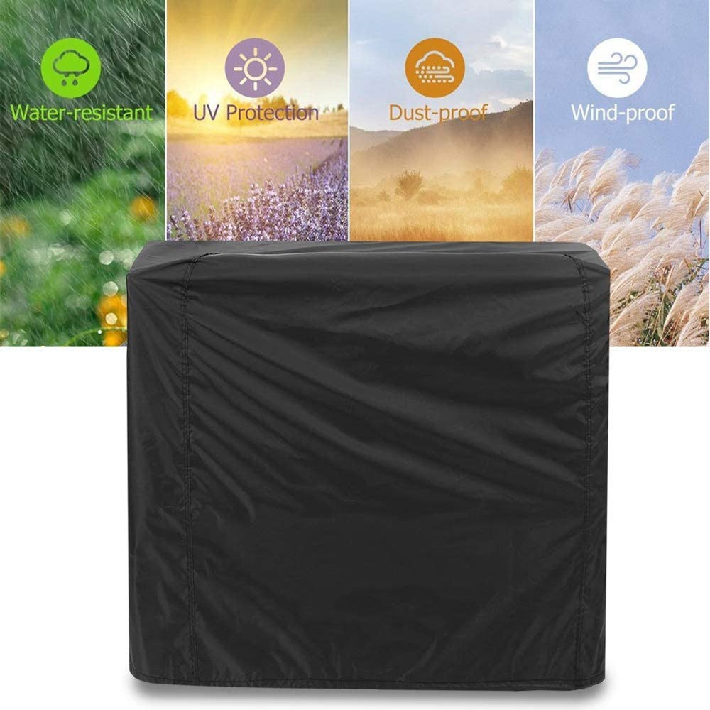 Czarny pokrowiec na grilla, odporny na promieniowanie UV, wodę i wilgoć, do grilla ogrodowego i tarasowego (80x66x100 cm)
