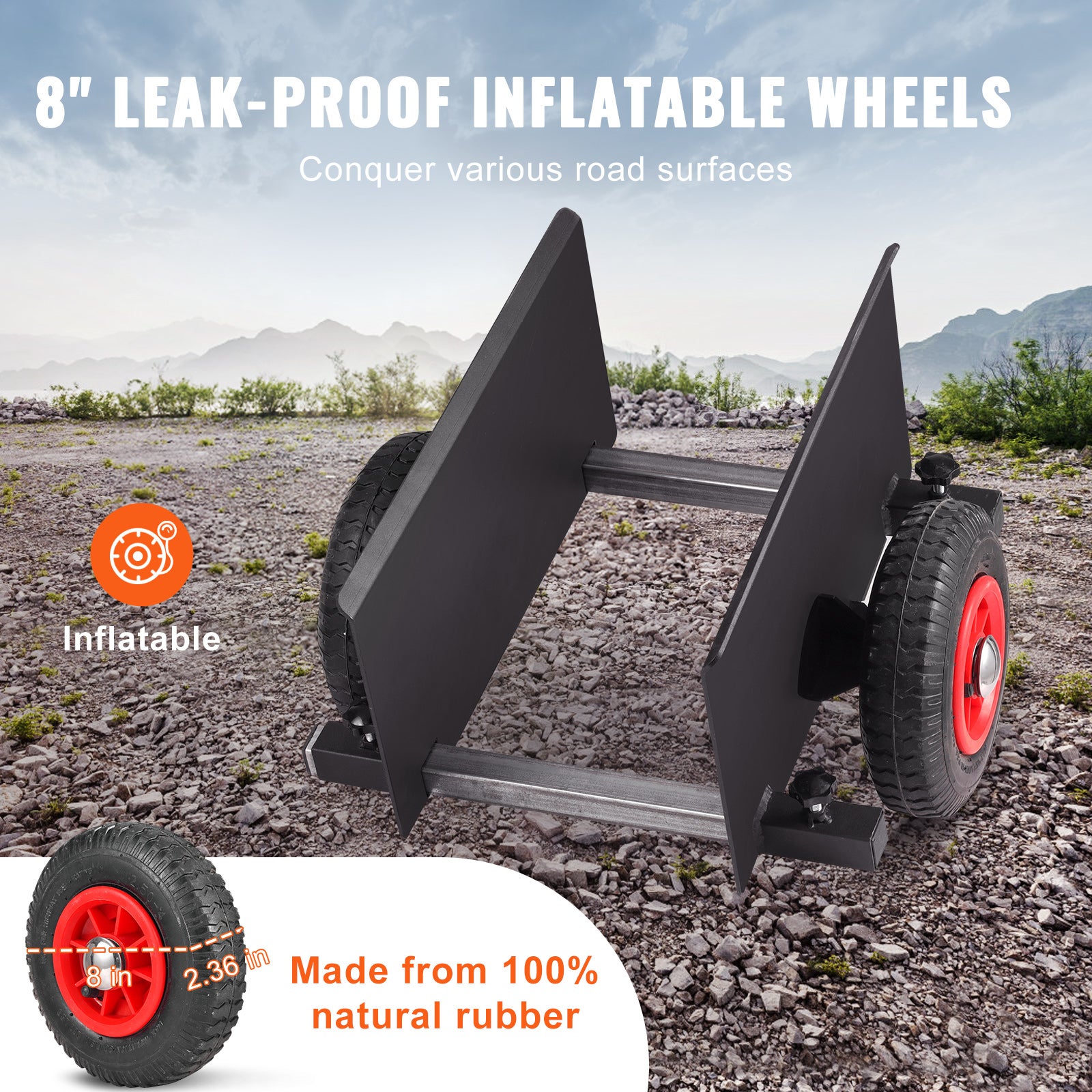 Carrinho para Painéis 600 lb, SucceBuy Carrinho Robusto para Drywall com Rodas Pneumáticas de 8