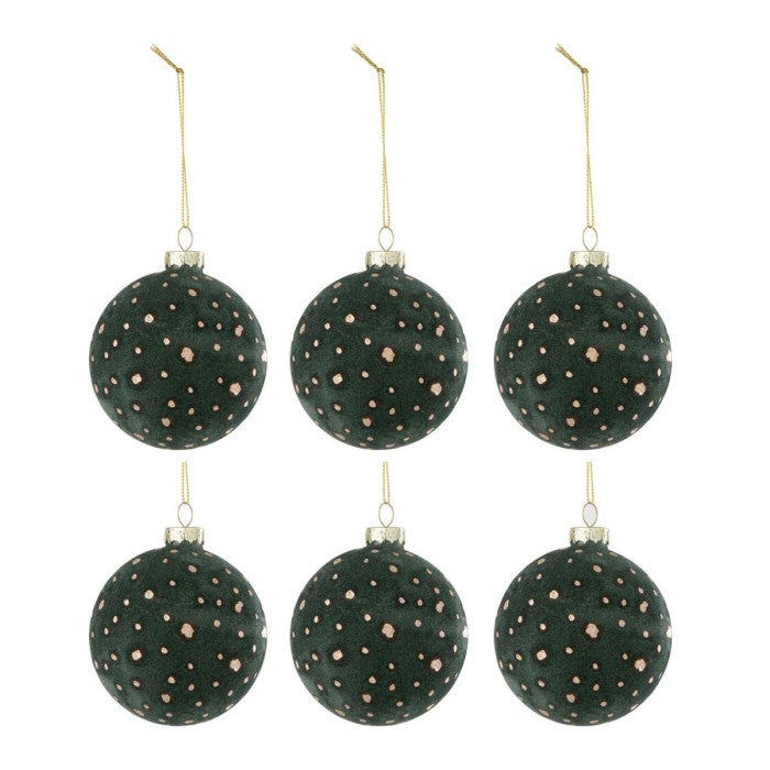 6 Boules De Noël En Velours Bordeaux 6 Cm - Décoration Sapin, Porte, Cheminée Pour Ambiance Festive