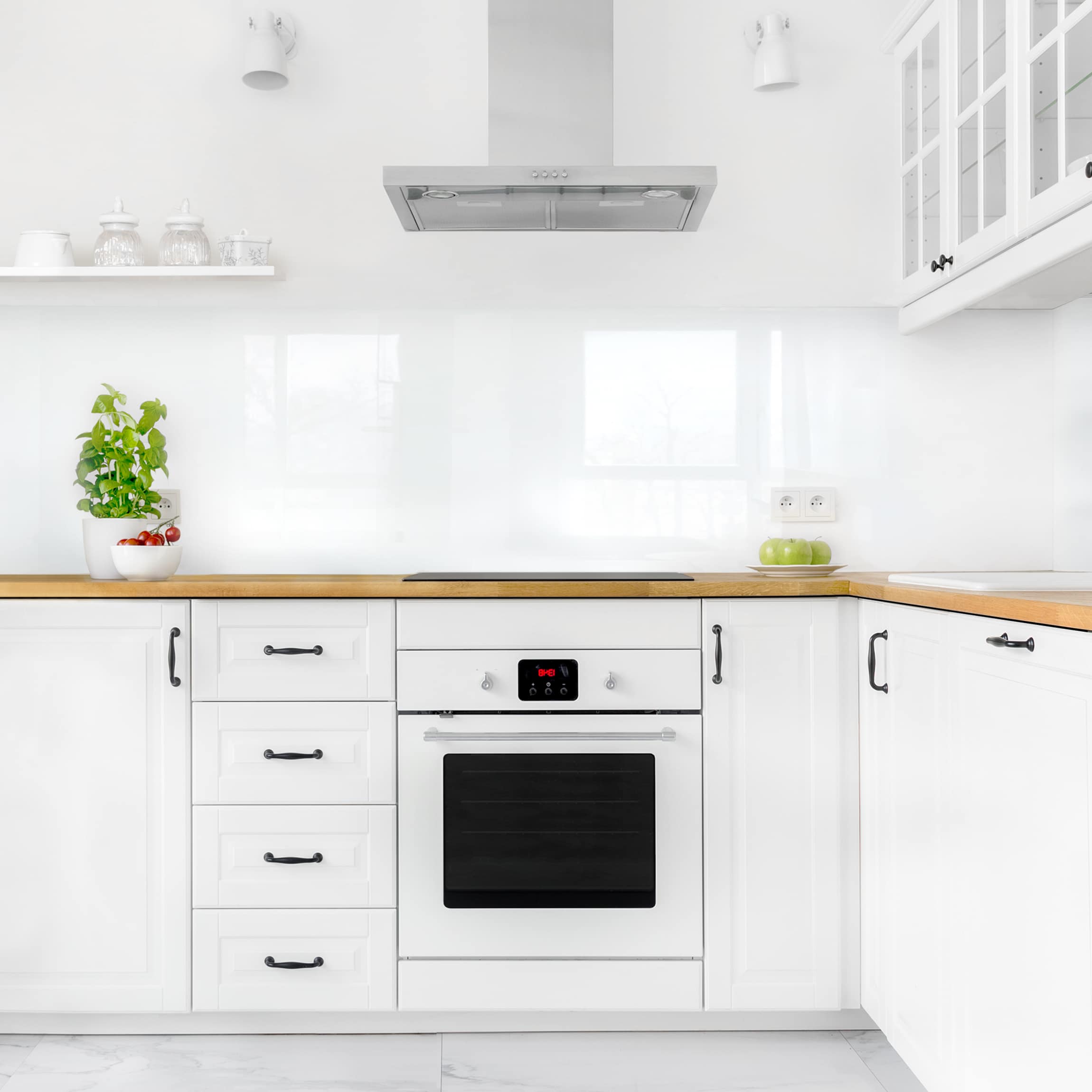 Rivestimento cucina moderno rivestimento adesivo cucina impermeabile e resistente all'olio per pareti e piastrelle Bianco polare 250 x 70 cm - 2